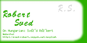 robert sved business card